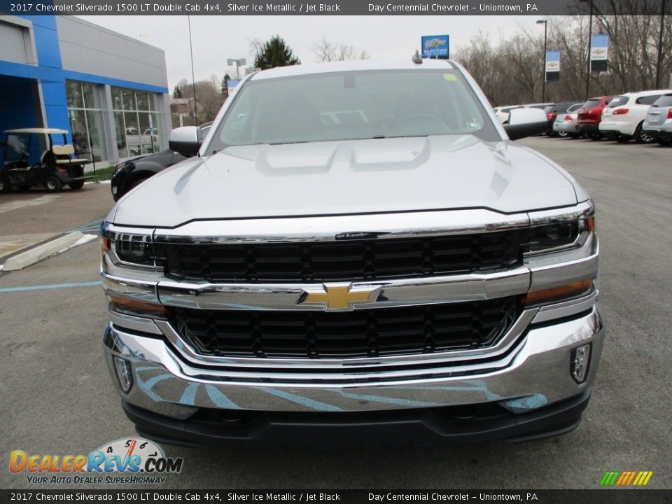 2017 Chevrolet Silverado 1500 LT Double Cab 4x4 Silver Ice Metallic / Jet Black Photo #9