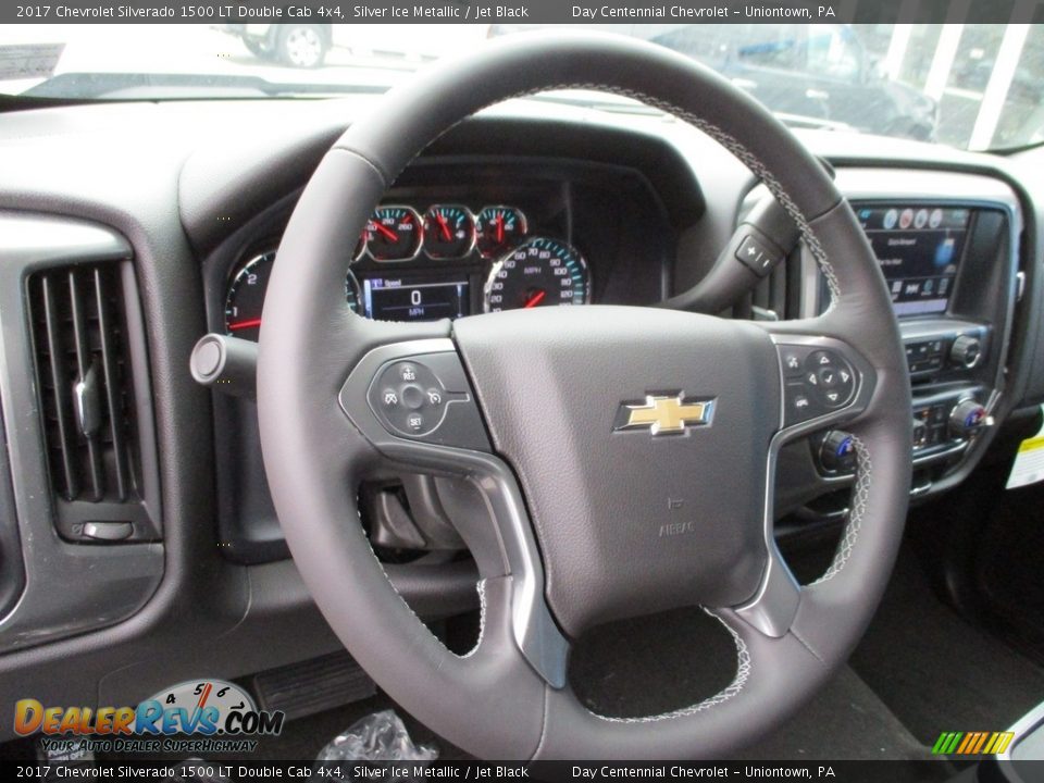 2017 Chevrolet Silverado 1500 LT Double Cab 4x4 Silver Ice Metallic / Jet Black Photo #14