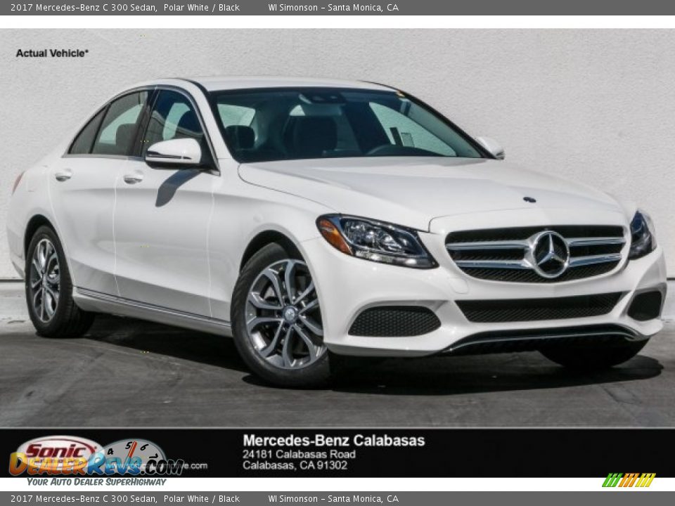 2017 Mercedes-Benz C 300 Sedan Polar White / Black Photo #1
