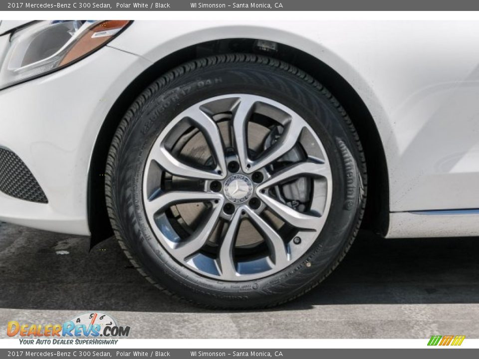 2017 Mercedes-Benz C 300 Sedan Polar White / Black Photo #9