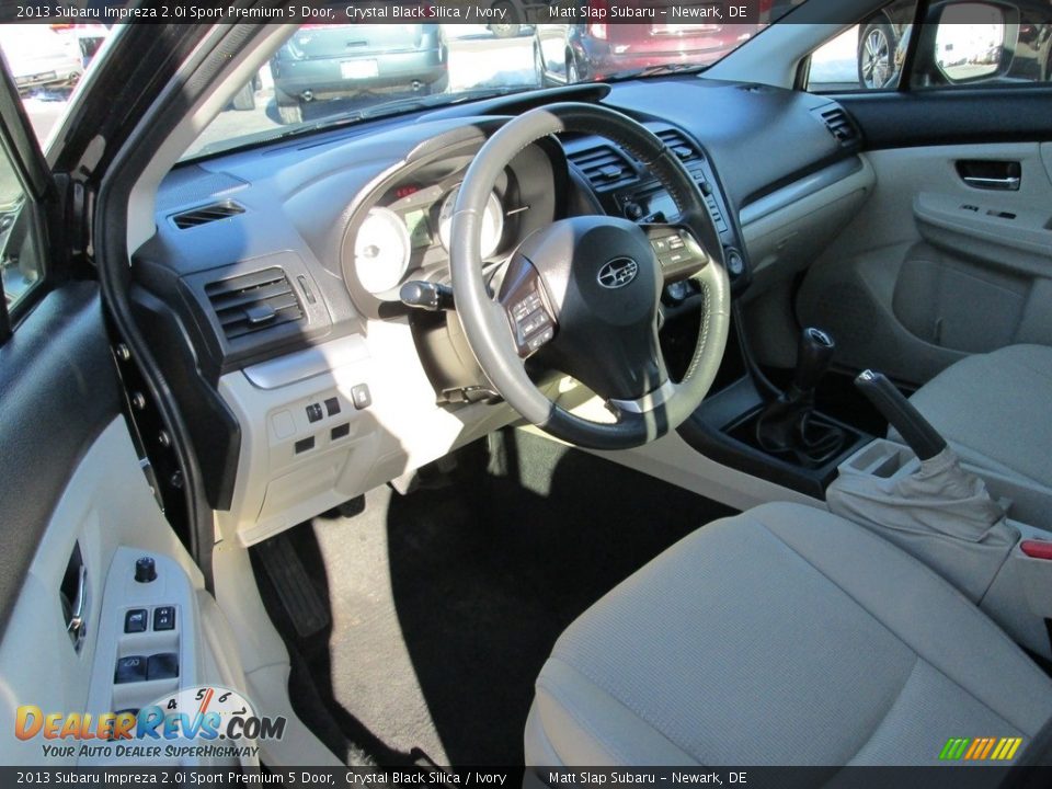 2013 Subaru Impreza 2.0i Sport Premium 5 Door Crystal Black Silica / Ivory Photo #11