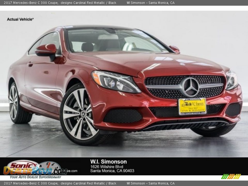2017 Mercedes-Benz C 300 Coupe designo Cardinal Red Metallic / Black Photo #1