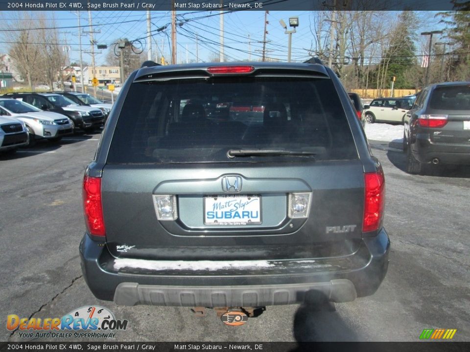 2004 Honda Pilot EX 4WD Sage Brush Pearl / Gray Photo #6