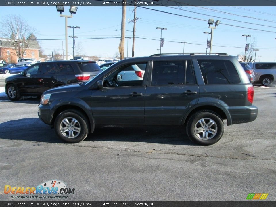 2004 Honda Pilot EX 4WD Sage Brush Pearl / Gray Photo #8