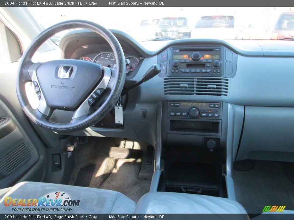 2004 Honda Pilot EX 4WD Sage Brush Pearl / Gray Photo #9