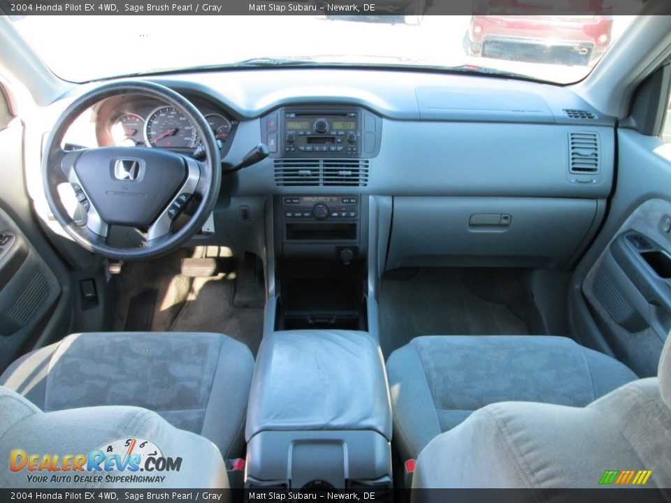 2004 Honda Pilot EX 4WD Sage Brush Pearl / Gray Photo #22
