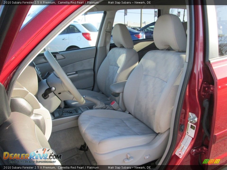 2010 Subaru Forester 2.5 X Premium Camellia Red Pearl / Platinum Photo #15