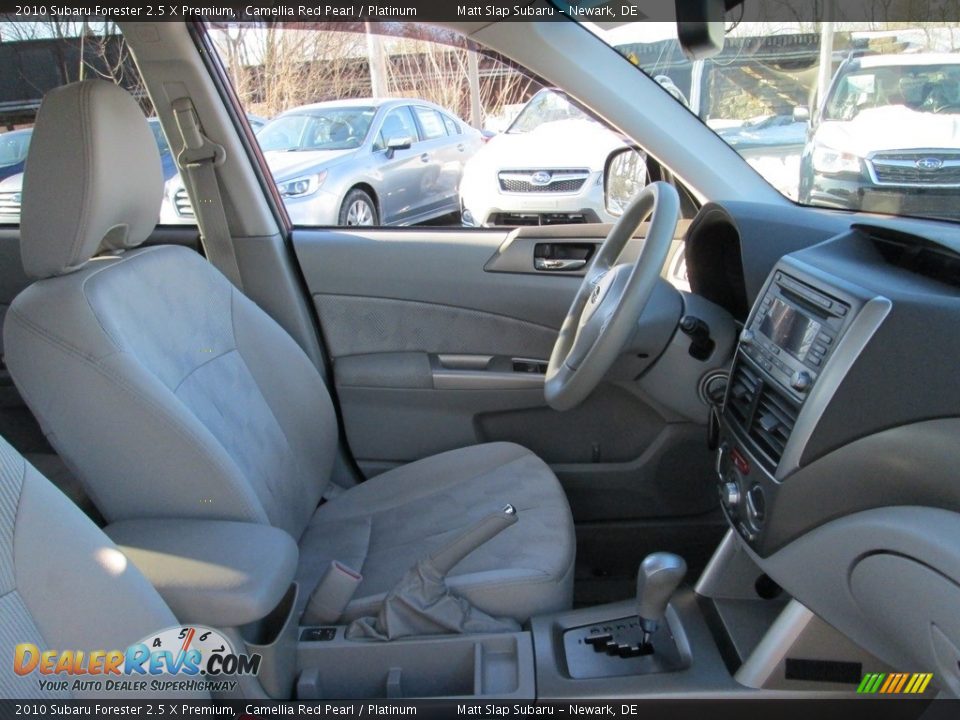 2010 Subaru Forester 2.5 X Premium Camellia Red Pearl / Platinum Photo #16