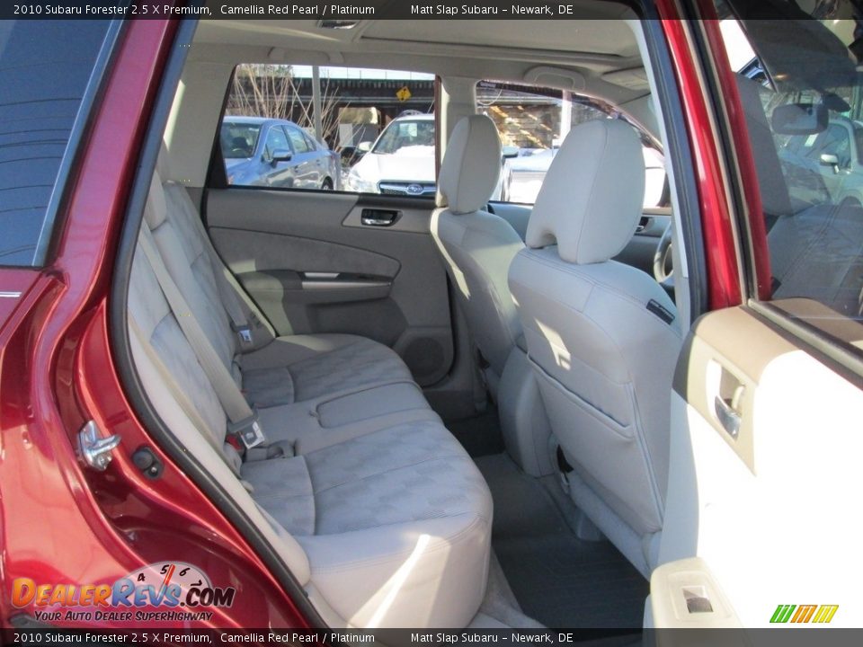 2010 Subaru Forester 2.5 X Premium Camellia Red Pearl / Platinum Photo #18