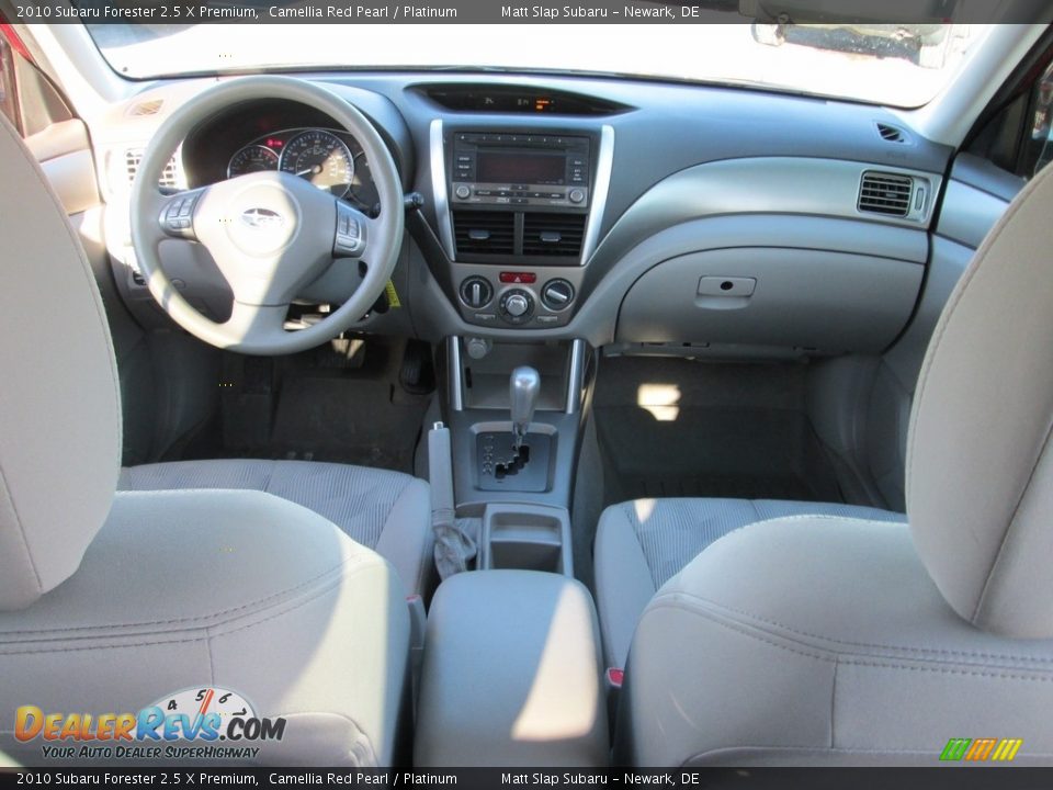 2010 Subaru Forester 2.5 X Premium Camellia Red Pearl / Platinum Photo #24