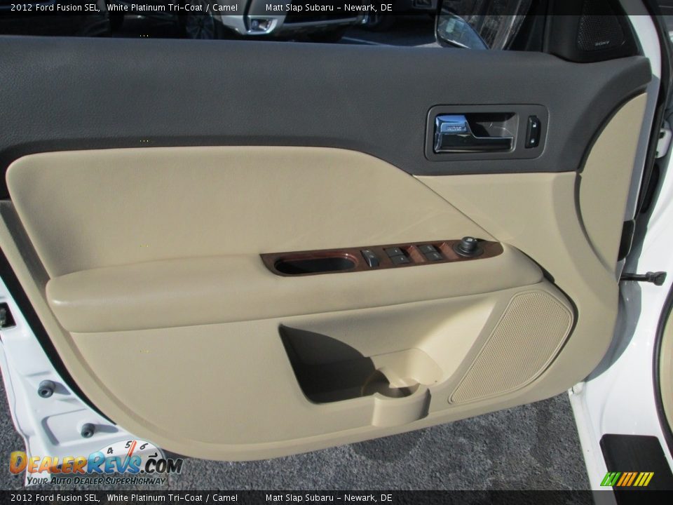 2012 Ford Fusion SEL White Platinum Tri-Coat / Camel Photo #13