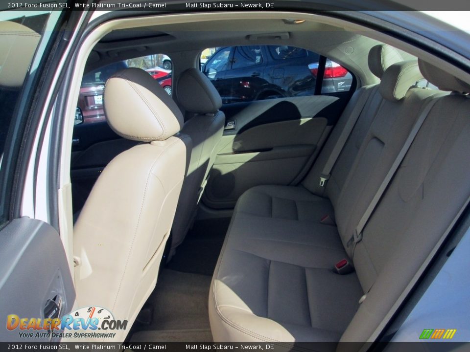 2012 Ford Fusion SEL White Platinum Tri-Coat / Camel Photo #21