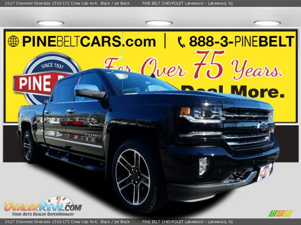 2017 Chevrolet Silverado 1500 LTZ Crew Cab 4x4 Black / Jet Black Photo #1