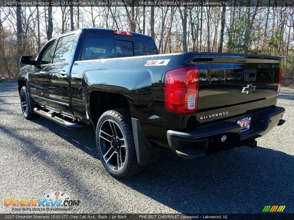 2017 Chevrolet Silverado 1500 LTZ Crew Cab 4x4 Black / Jet Black Photo #4