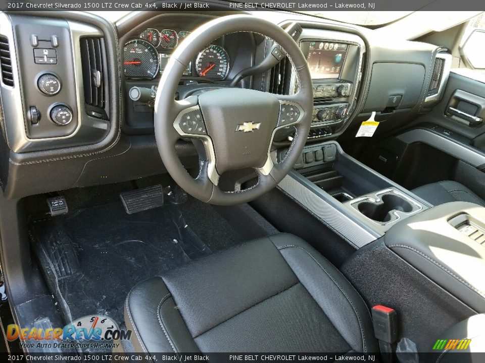 2017 Chevrolet Silverado 1500 LTZ Crew Cab 4x4 Black / Jet Black Photo #9