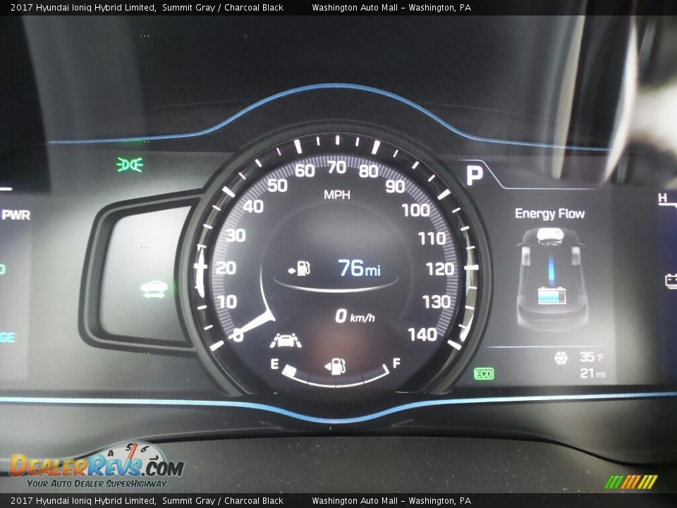 2017 Hyundai Ioniq Hybrid Limited Gauges Photo #19