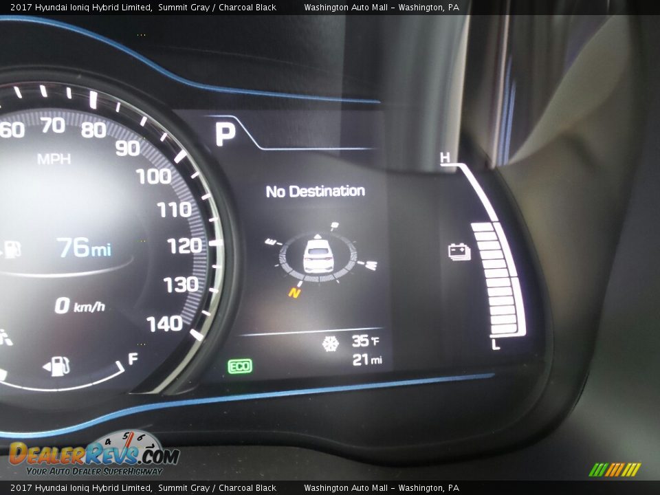 2017 Hyundai Ioniq Hybrid Limited Gauges Photo #20