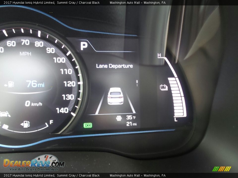 2017 Hyundai Ioniq Hybrid Limited Summit Gray / Charcoal Black Photo #21
