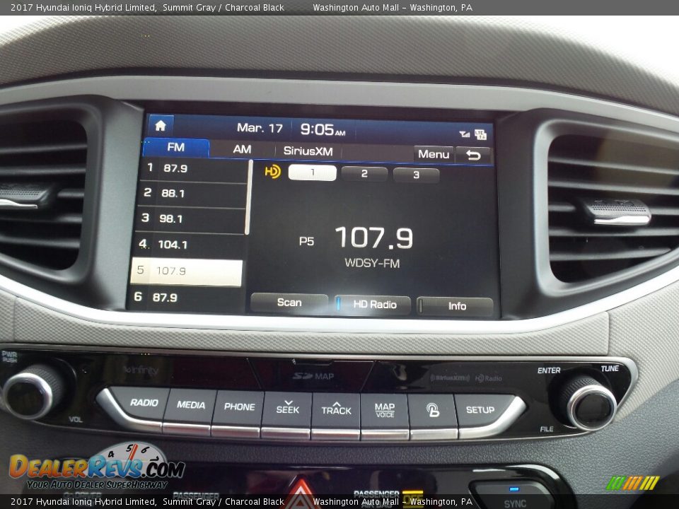 Controls of 2017 Hyundai Ioniq Hybrid Limited Photo #28