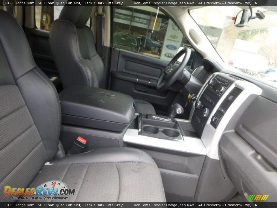 2012 Dodge Ram 1500 Sport Quad Cab 4x4 Black / Dark Slate Gray Photo #10