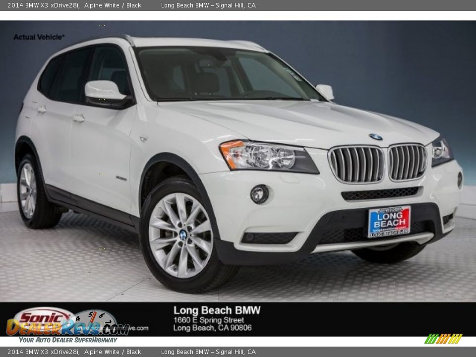 2014 BMW X3 xDrive28i Alpine White / Black Photo #1