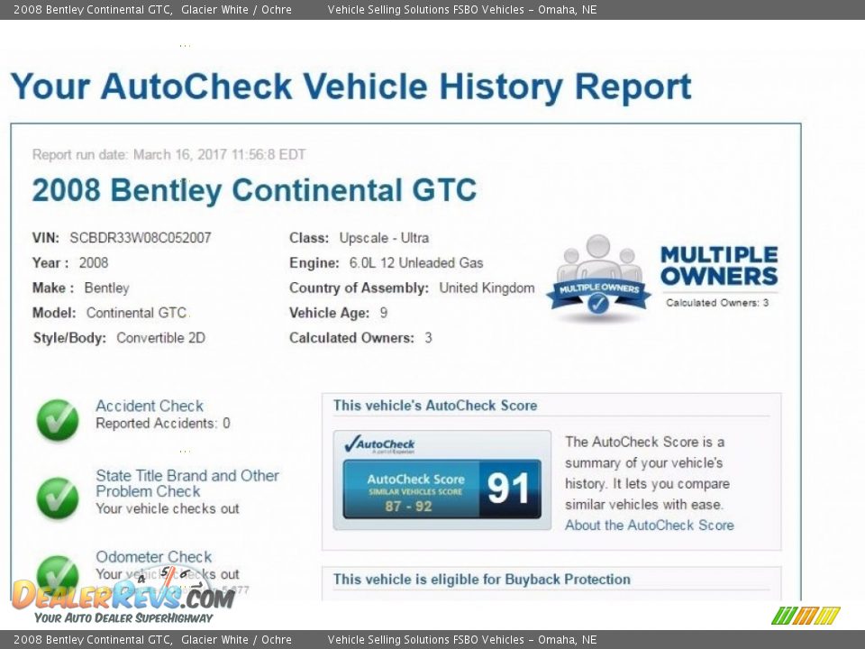 Dealer Info of 2008 Bentley Continental GTC  Photo #2