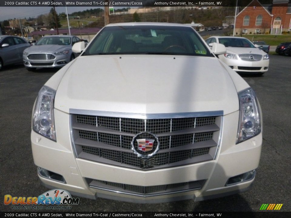 2009 Cadillac CTS 4 AWD Sedan White Diamond Tri-Coat / Cashmere/Cocoa Photo #13