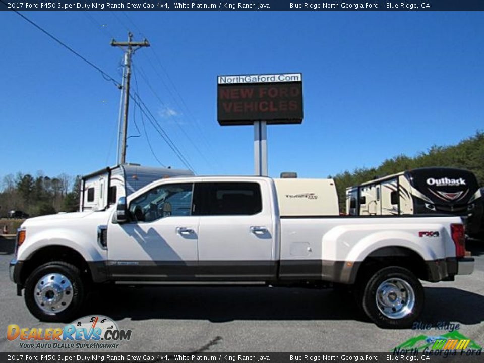 2017 Ford F450 Super Duty King Ranch Crew Cab 4x4 White Platinum / King Ranch Java Photo #2