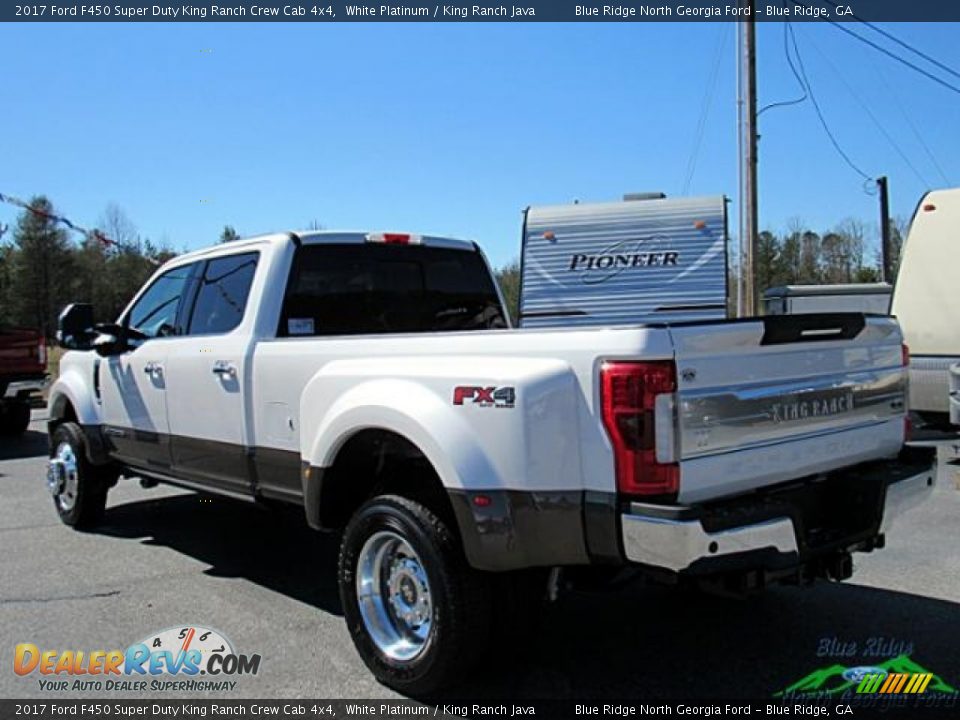 2017 Ford F450 Super Duty King Ranch Crew Cab 4x4 White Platinum / King Ranch Java Photo #3