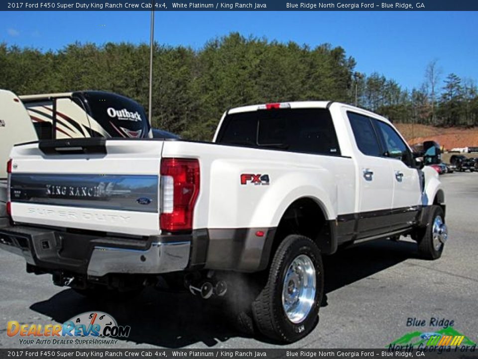 2017 Ford F450 Super Duty King Ranch Crew Cab 4x4 White Platinum / King Ranch Java Photo #5
