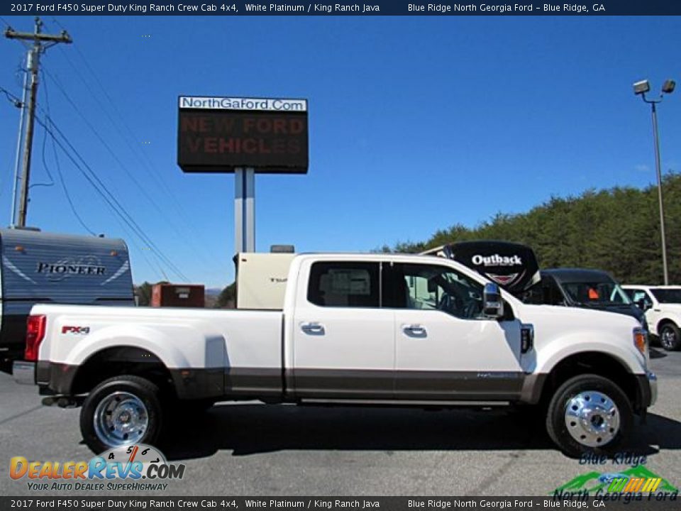 2017 Ford F450 Super Duty King Ranch Crew Cab 4x4 White Platinum / King Ranch Java Photo #6