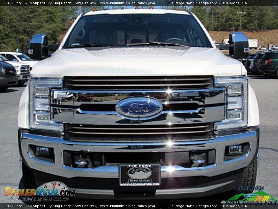 2017 Ford F450 Super Duty King Ranch Crew Cab 4x4 White Platinum / King Ranch Java Photo #8