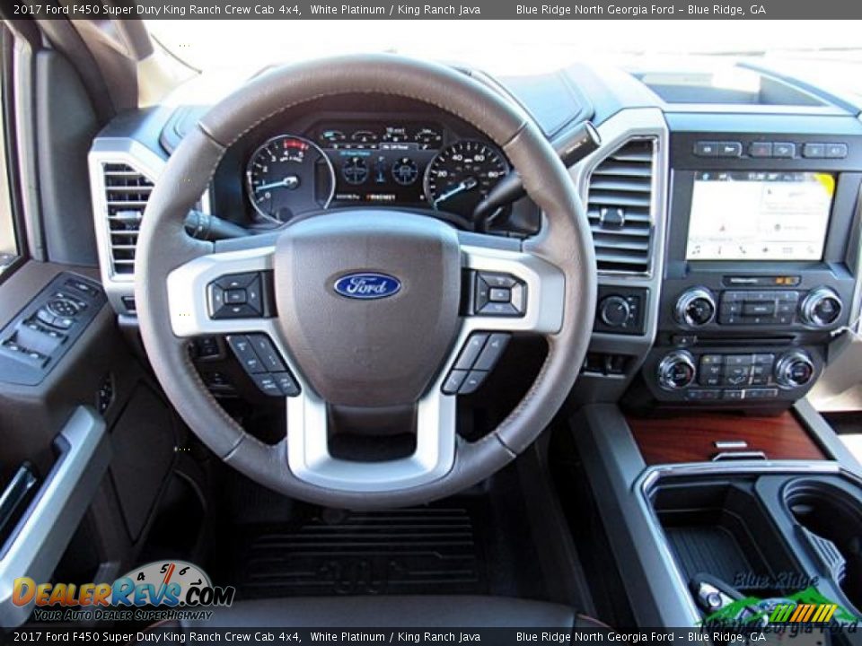 2017 Ford F450 Super Duty King Ranch Crew Cab 4x4 White Platinum / King Ranch Java Photo #14