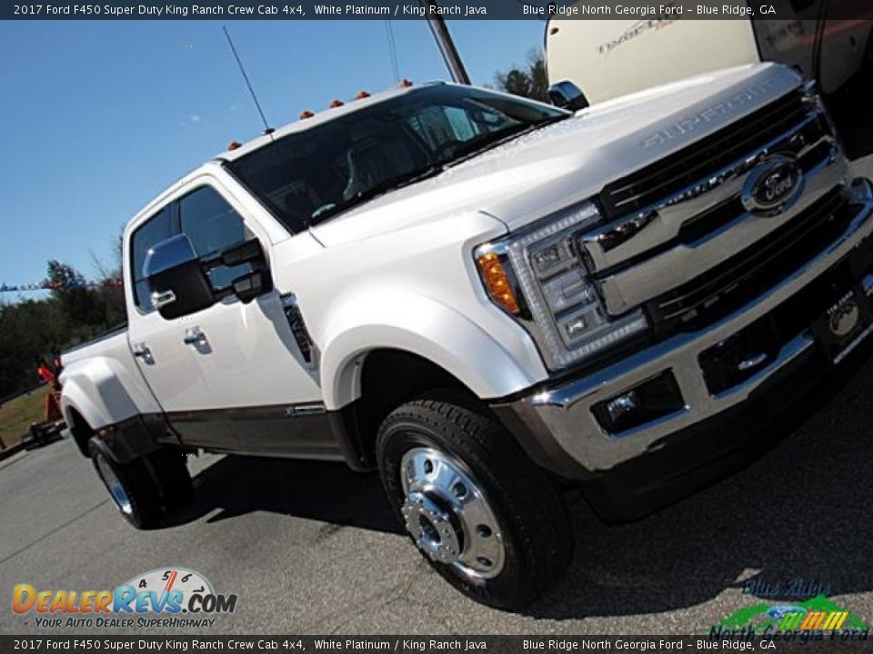 2017 Ford F450 Super Duty King Ranch Crew Cab 4x4 White Platinum / King Ranch Java Photo #36