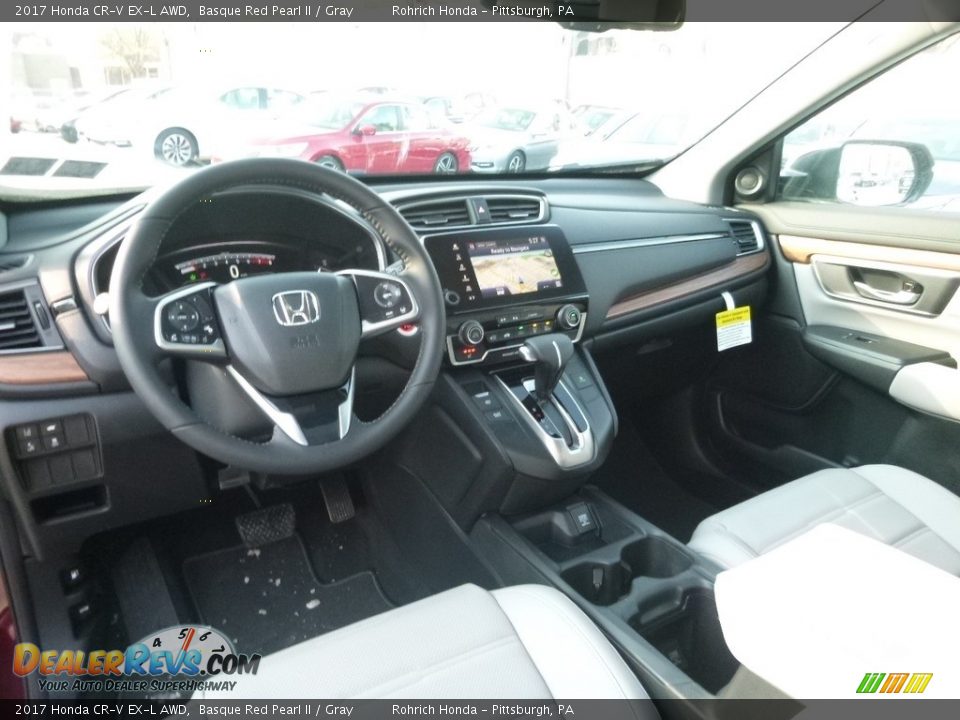 2017 Honda CR-V EX-L AWD Basque Red Pearl II / Gray Photo #9