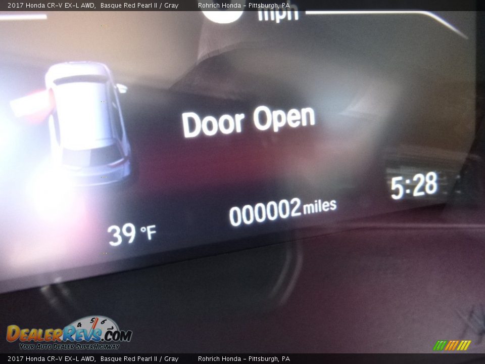 2017 Honda CR-V EX-L AWD Basque Red Pearl II / Gray Photo #15