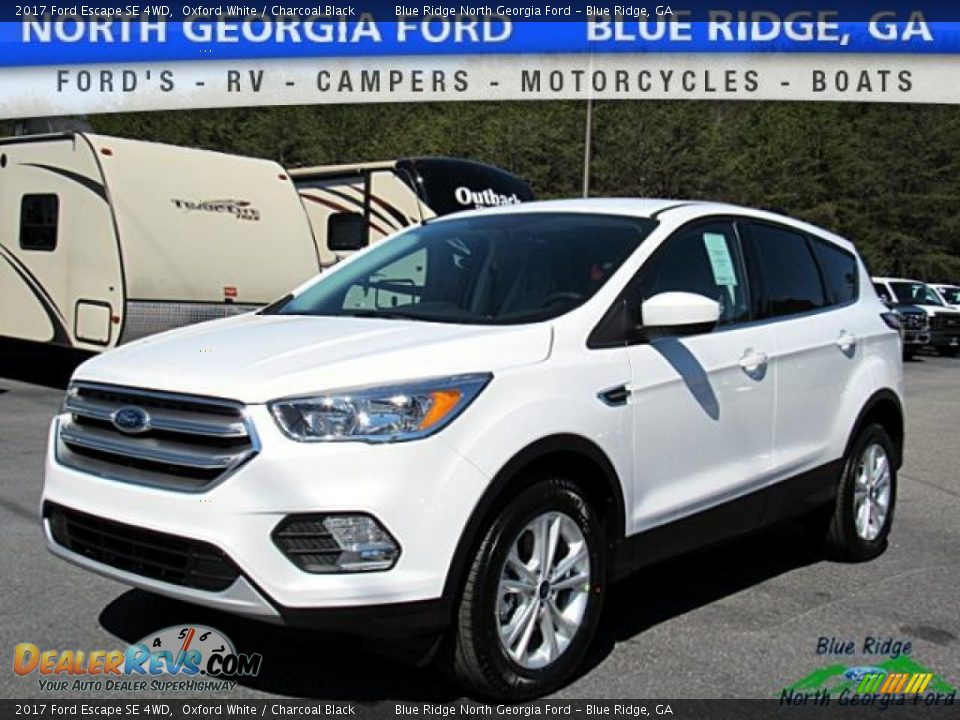 2017 Ford Escape SE 4WD Oxford White / Charcoal Black Photo #1