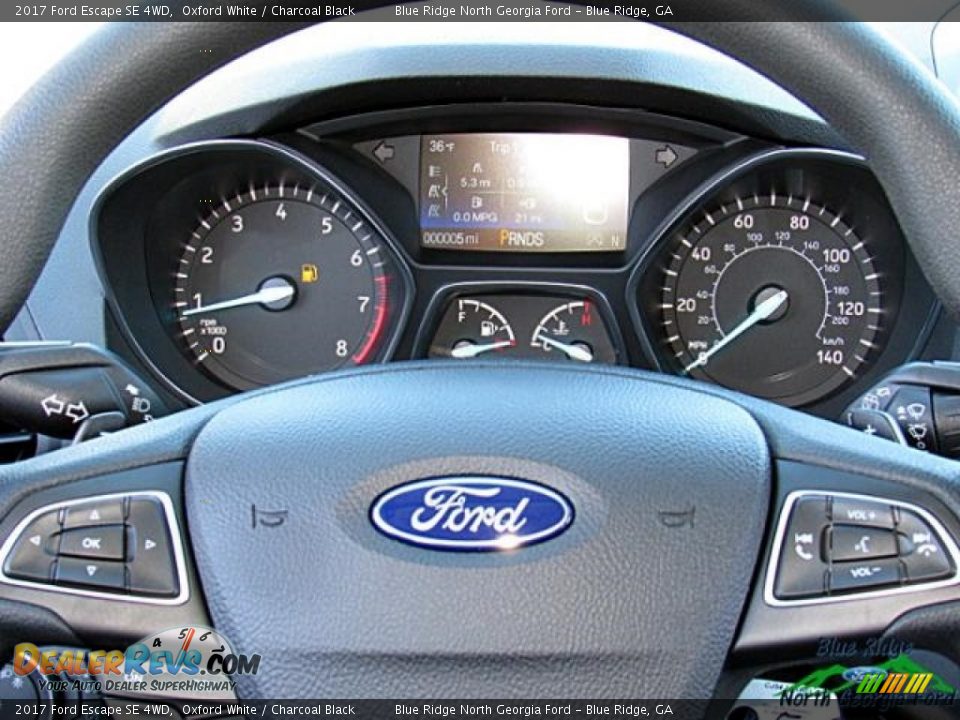 2017 Ford Escape SE 4WD Oxford White / Charcoal Black Photo #19