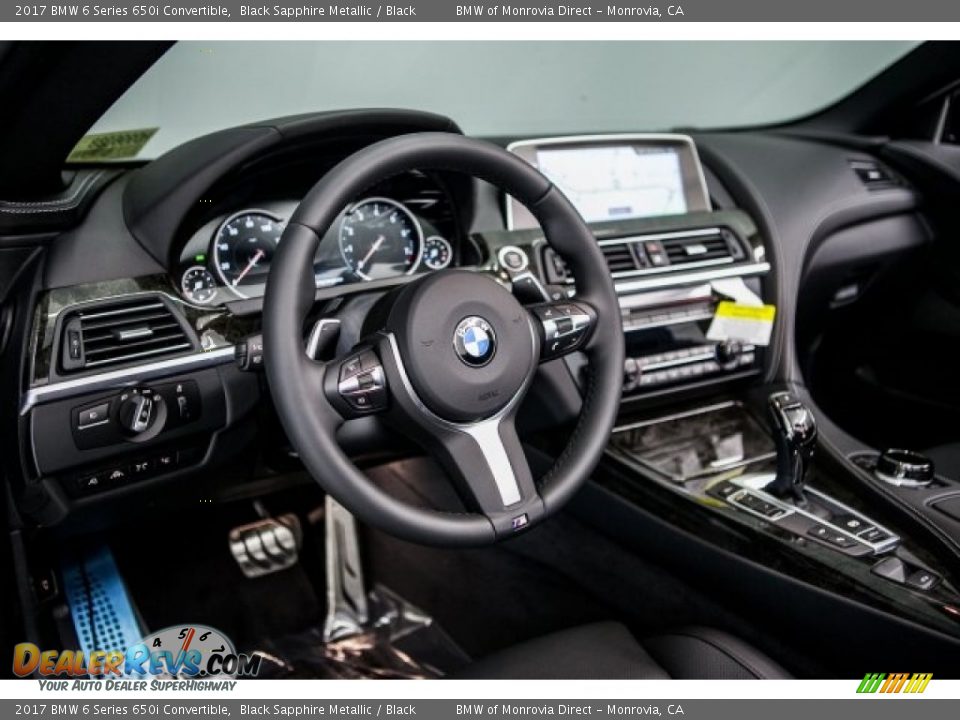 2017 BMW 6 Series 650i Convertible Black Sapphire Metallic / Black Photo #6