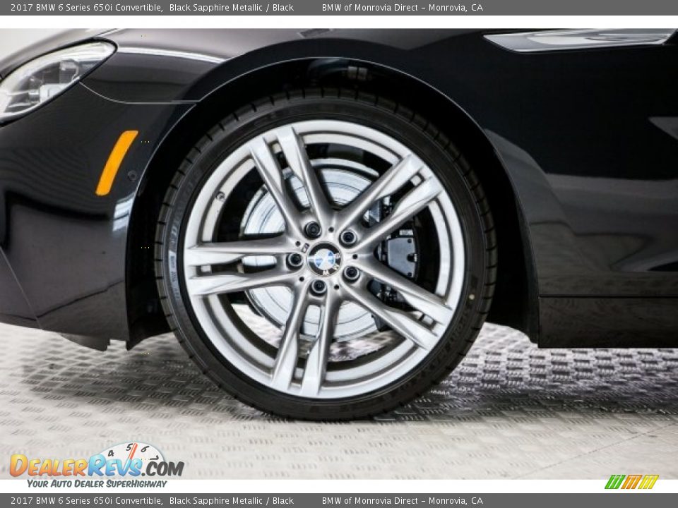 2017 BMW 6 Series 650i Convertible Black Sapphire Metallic / Black Photo #9
