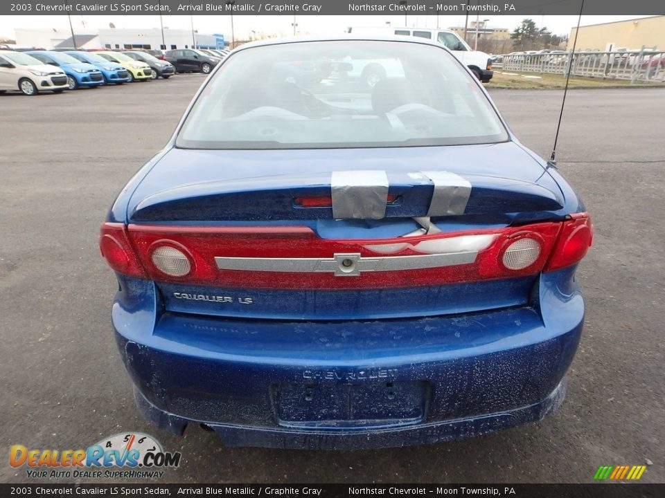 2003 Chevrolet Cavalier LS Sport Sedan Arrival Blue Metallic / Graphite Gray Photo #3
