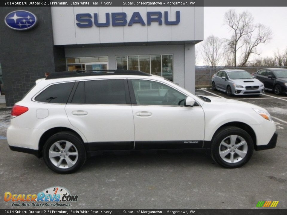 2014 Subaru Outback 2.5i Premium Satin White Pearl / Ivory Photo #3