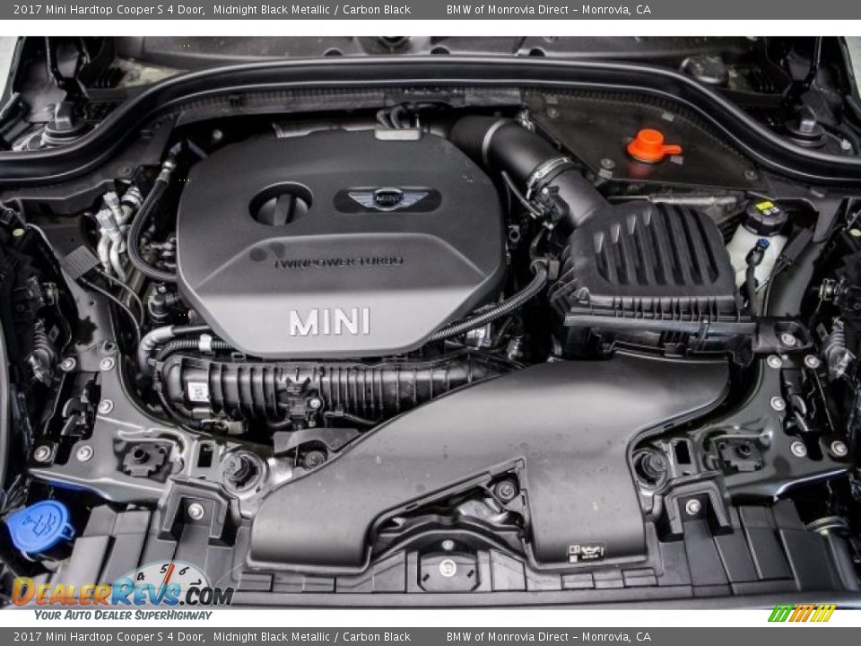 2017 Mini Hardtop Cooper S 4 Door Midnight Black Metallic / Carbon Black Photo #8
