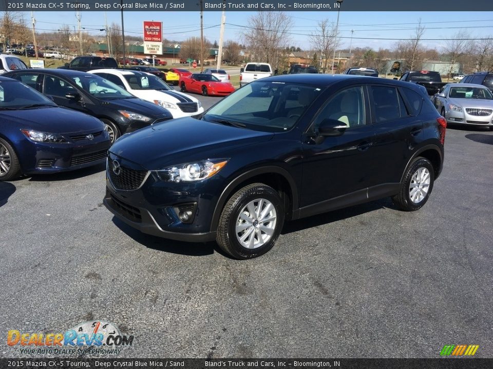 2015 Mazda CX-5 Touring Deep Crystal Blue Mica / Sand Photo #1