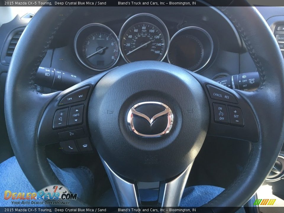2015 Mazda CX-5 Touring Deep Crystal Blue Mica / Sand Photo #6