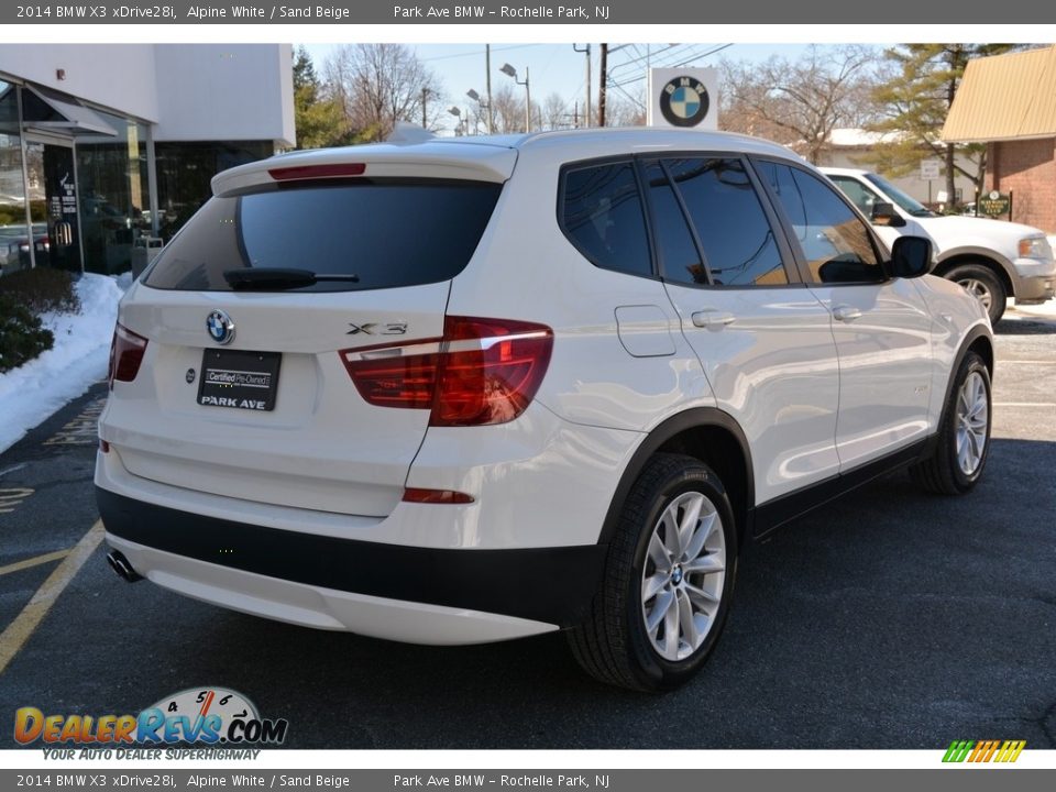 2014 BMW X3 xDrive28i Alpine White / Sand Beige Photo #3