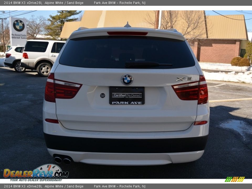 2014 BMW X3 xDrive28i Alpine White / Sand Beige Photo #4