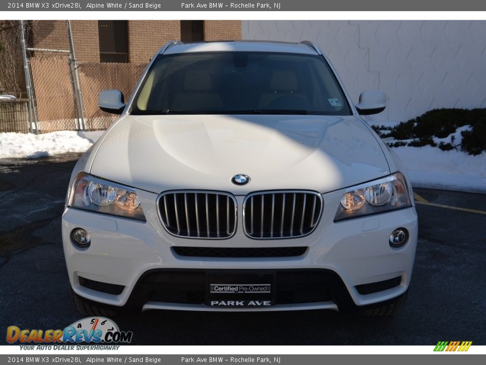 2014 BMW X3 xDrive28i Alpine White / Sand Beige Photo #7