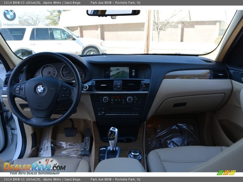 2014 BMW X3 xDrive28i Alpine White / Sand Beige Photo #15
