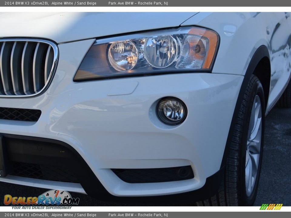 2014 BMW X3 xDrive28i Alpine White / Sand Beige Photo #31